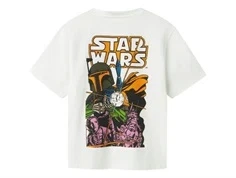 Hvid t-shirt med Star Wars iconer på ryggen fra Name It 13243313 bright white